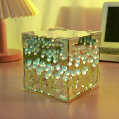 Tulip Glow™ Tulip Mirror Cube Decor